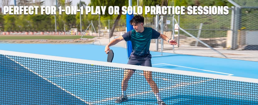 BAGAIL Portable Pickleball Net Set with Wheels, 22 FT Regulation Size & 11 FT Half Court Size 2-in-1 Pickle Ball Net with Ball Collector, Carry Bag, 4 Pickle Balls, Easy Setup for Outdoor Indoor