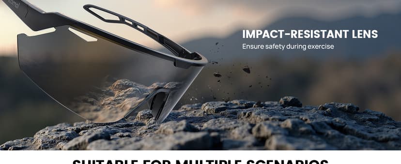 Lamicall Polarized Sports Sunglasses for Men Women, 24g, UV400 Protection Sun Glasses for Cycling Running Baseball Fishing