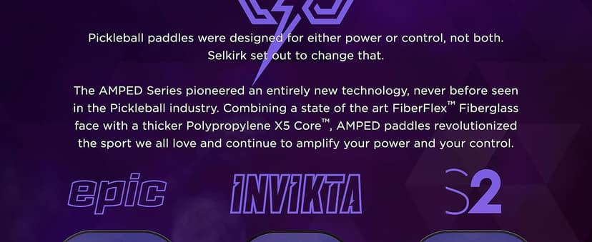 Selkirk Sport Amped Pickleball Paddle | Assembled in The USA | Amped Control or Amped Pro Fiberglass Pickleball Paddle | Unrivaled Precision & Control