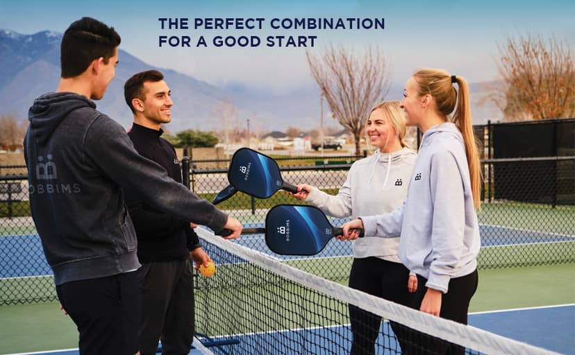 Portable Pickleball Set with Net | 4 USAPA Approved Graphite Paddles, Duffle Bag, Regulation Size Pickleball Net System, Assembly Manual, 8 Outdoor Pickleball Balls and Carry Bag