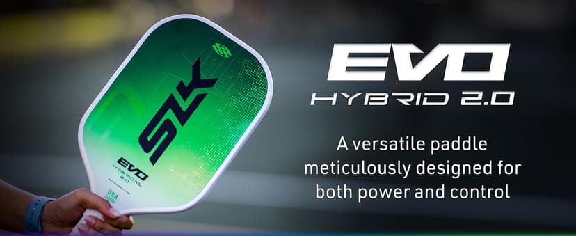 SLK Latitude 2.0 Pickleball Paddle | G4 Graphite Pickleball Paddle Face | Rev-Core+ Technology with SpinFlex Surface | Redesigned for Performance and Control