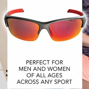 Franklin Sports Pickleball Sunglasses - All Sport UV Glasses for Tennis, Pickleball, Cycling, Rowing + More - Athletic Shades with Headband + Carry Bag, Red