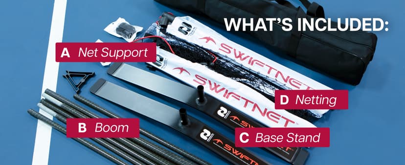 Swiftnet 2.1 Portable Pickleball net System - Durable and Lightweight Pickle Ball Net for Indoor and Outdoor Use Pickleball Nets for Competitive and Recreational Play