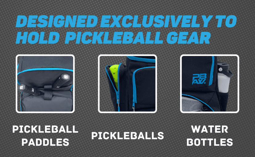 Pickleball Bag for Men and Women - Fits 2 to 4 Paddles - Shoe Compartment, Fence Hook, Storage Pockets for Water Bottles, Pickleballs, Clothing, Racquet/Paddle Storage - Pickle Ball Backpack