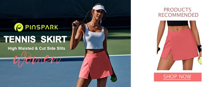 PINSPARK Womens Tennis Skirt Pleated Athletic Skirts with Pockets Shorts High Waisted Golf Skort for Workout Pickleball