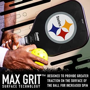 Franklin Sports NFL Pro Pickleball Paddle – 13MM Signature Series Pro Pickleball Paddle with MaxGrit Surface - Official NFL Team – USAP Approved - Premium Quality - Authentic NFL Team Logos