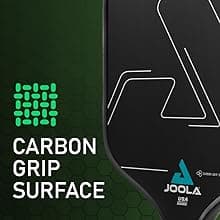 Joola Vision Pickleball Paddle with Textured Carbon Grip Surface Technology for Maximum Spin and Control with Added Power - Polypropylene Honeycomb Core Pickleball Racket 16mm
