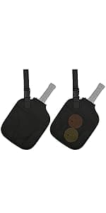 Cosmos 2 Pcs Pickleball Paddle Cover Paddle Case Bag Pickleball Racket Sleeve and Ball Storage Mesh Pocket for Pickle Ball Equipment Accessories Storage & Carrying, with Fence Hook