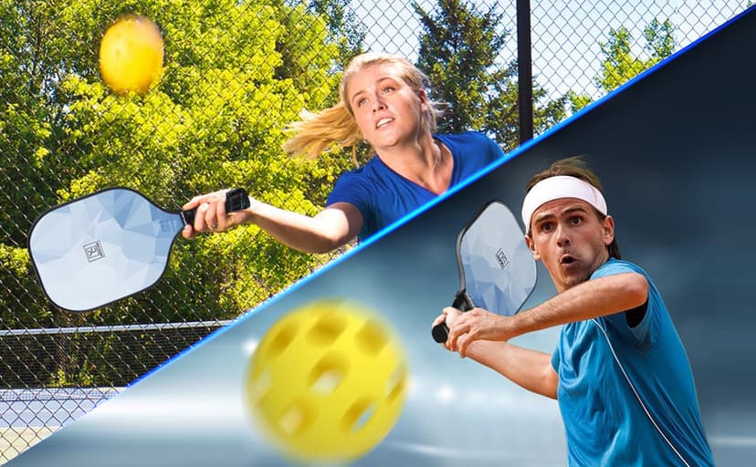 Pickleball Paddles Set of 2, 2025 USAPA Approved Pickleball Set, Fiberglass Lightweight Pickle Ball Rackets 2 Pack, 2 Outdoor Pickleball, 2 Indoor Pickleball Balls, 1 Pickleball Bag for Women and Men