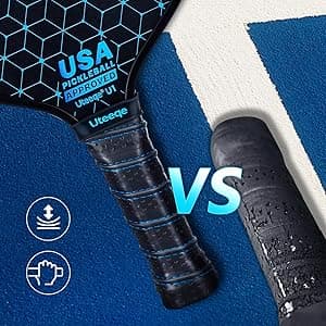 Pickleball Paddles, Graphite Pickleball Paddles Set of 2【Textured High Grit & Spin】【Thermoformed】 USAPA Approved Lightweight Non-Slip Contour Grip Pickleball Rackets Incl. 4 Outdoor Balls & Carry Bag