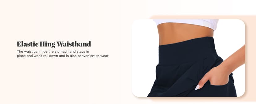 THE GYM PEOPLE Women's Golf Skort Tennis High Waist Lightweight Athletic Casual Skirts Built-in Shorts with 4 Pockets