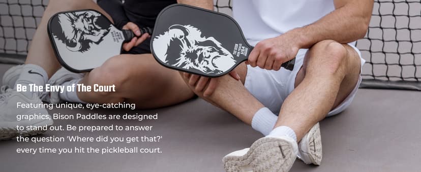 Carbon Graphite Pickleball Paddles - Lightweight Pickleball Rackets | Honeycomb Composite Core Improves Pickle Ball Placement and Increases Power | Durable Unibody Construction