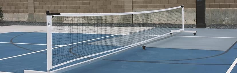 Dominator Standard Portable Pickleball Net - Heavy Duty Indoor/Outdoor Portable Regulation Pickleball Net - USAPA Compliant Net - Includes Rolling Carry Bag & Locking Wheels