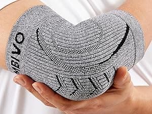 CAMBIVO 2 Pack Elbow Brace for Tendonitis, Tennis Elbow Compression Support Sleeve for Golfers Elbow Pain Relief, Arthritis, Bursitis, Workout, Weightlifting