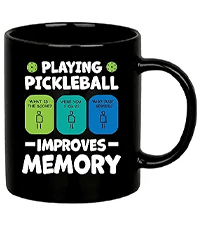 Panvola Queen of the Pickleball Court Pickleball Gifts for Women Ceramic Mug Gifts for Pickleball Lovers Coffee Cup 11 oz White Novelty Drinkware