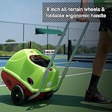 Pickleball Machine – Full-Featured – Adjustable Topspin, Backspin, & Lobs, Random Oscillation, Ball Speed (20-60MPH), Lightweight & Portable, Holds 125 Balls, with Multi-Function Remote