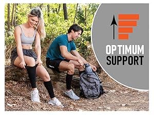 Calf Compression Sleeves for Men and Women - (1 Pair) Footless Compression Socks Support for Varicose Veins, Nursing, Pregnancy, Running - PhysFlex Leg Sleeve Brace for Shin Splints, Pain Relief and Reduces Swelling (Black, Medium)