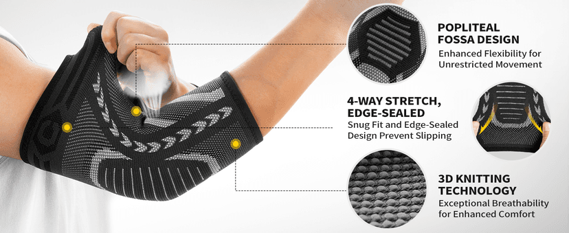 CAMBIVO 2 Pack Tennis Elbow Brace for Tendonitis and Tennis Elbow,Golfers Elbow, Arm Compression Sleeves for Women and Men, Bíceps Support Sleeve for Weightlifting, Basketball and Workout