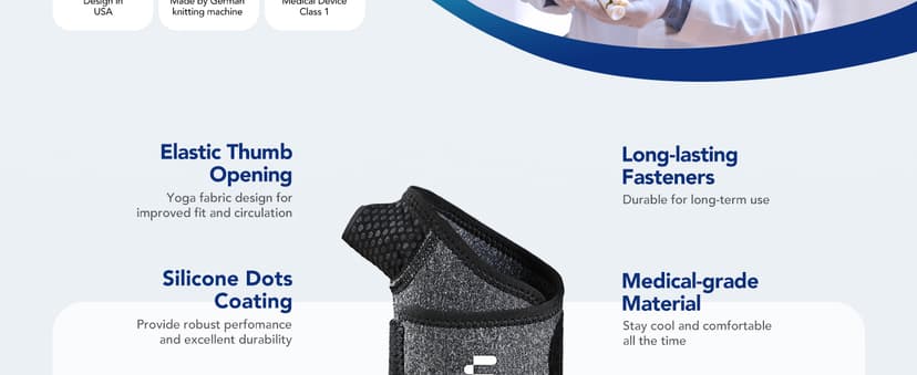 Wrist Brace with Soft Thumb Opening for Mild Carpal Tunnel Tendonitis Arthritis Sprains (Not for Thumb), Compression Hand Brace for Women Men, Wrist Support Strap for Sports Work Typing Sleeping