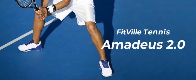 FitVille Wide Pickleball Shoes for Men Tennis Shoes Sneakers for All Court Racquetball Athletic Shoes for Racquet Sport | Arch Support & Wide Toe Box