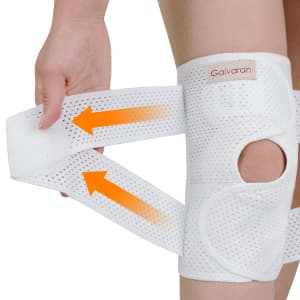 Galvaran Knee Brace with Side Stabilizers for Meniscal Tear Knee Pain ACL MCL Arthritis Injuries Recovery, Breathable Adjustable Knee Support for Men and Women