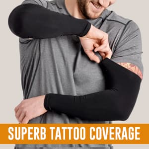 OutdoorEssentials UV Sun Protection Arm Sleeves - Compression Arm Sleeve, UV Arm Sleeves Men, Women - Golf Cooling Sleeves