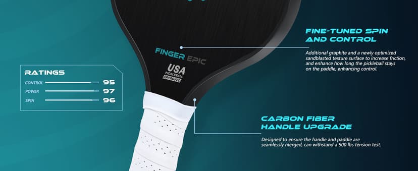 GBS Pickleball Paddles, All Aviation Aluminum Technology with Graphite Pickleball Paddle Surface and Cushion Comfort Grip, Ideal for Novice and Pro Players - USA Pickleball Approved