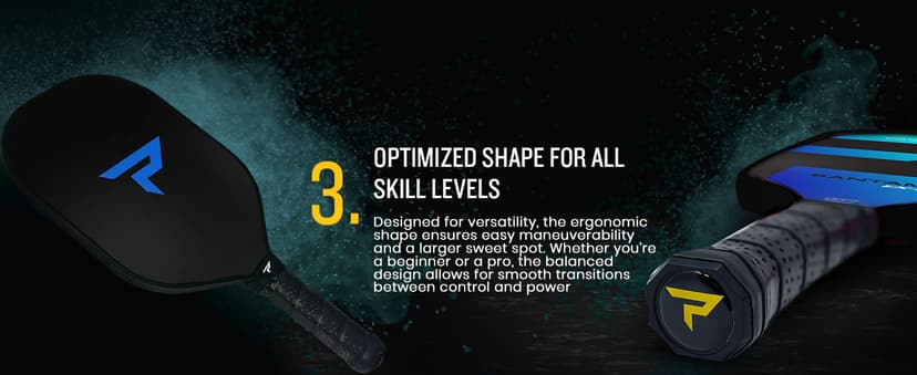 Paddletek Bantam EX-L Pickleball Paddle | Professional Pickleball Paddles with Honeycomb Core, Polycarbonate Surface, Bantom PolyCore & High Tack Performance Grip | USAPA Approved