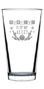 Designated Dinker - Pint Glass for Beer - Funny Pickleball Themed Decor and Gifts - 16 oz Glasses