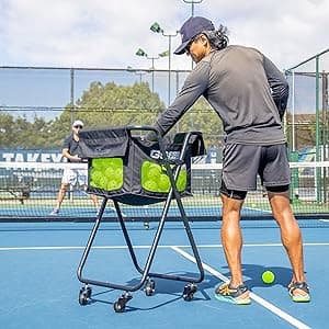 GoSports Ball Caddy with Wheels - Portable Cart holds 140 Pickleballs or 175 Tennis Balls