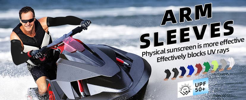 BHYTAKI Cooling Compression Arm Sleeves for Men Women,UPF50 UV Sun Protection Sleeves for Work Sport Tattoo Cover Up