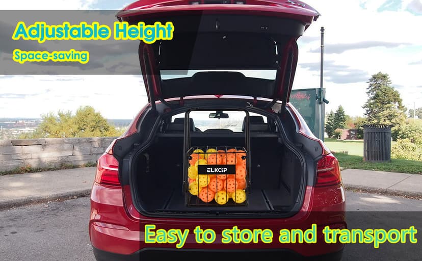 Portable Pickleball & Tennis Ball Collector - Pickleball Retriever Basket Carrier Gatherer Picker Hopper Container for Picking and Storage Training Tool for Ball