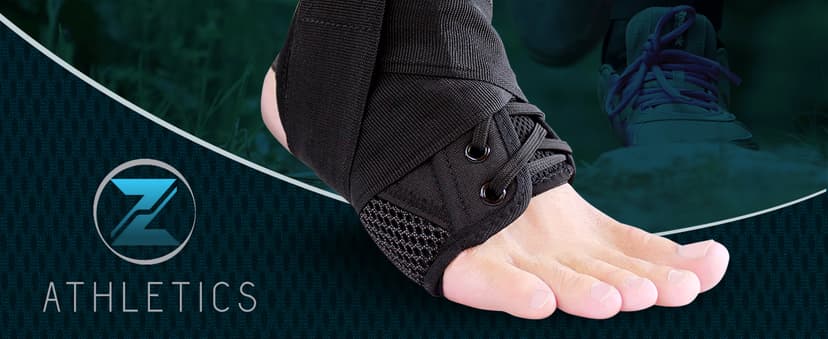 Zenith Ankle Brace, Lace Up Adjustable Support – for Running, Basketball, Injury Recovery, Sprain! Ankle Wrap for Men, Women, and Children