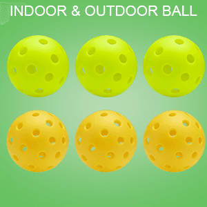 Pickleball Paddles Pickleball Set 7-ply Basswood Wooden Pickleball Rackets Set of 4 with 6 Balls and 1 Carry Bag, Pickleball Equipment for Beginner to Intermediate with Extra Edge Guard