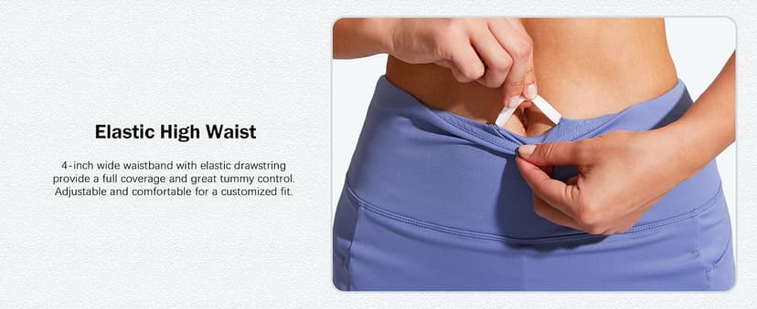 SANTINY 19" Golf Skorts Skirts for Women Zipper Pockets Knee Length Skort Women's High Waist Athletic Tennis Skirt