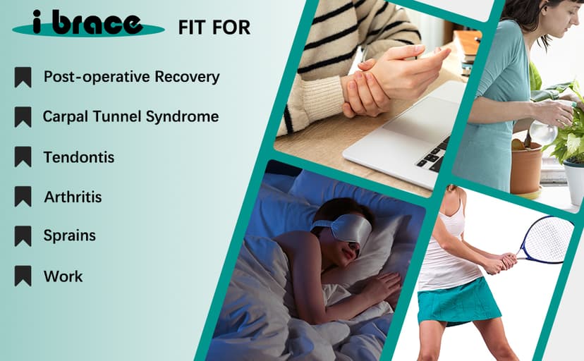 Partial Zone Compression Wrist Sleeve for Carpal Tunnel with Thumb Support, Reversible Splint for Typing, Gardening, Golf, Yoga, Tennis, Wrist Support Brace for Men & Women-PAIR