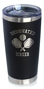 Designated Dinker - Pint Glass for Beer - Funny Pickleball Themed Decor and Gifts - 16 oz Glasses