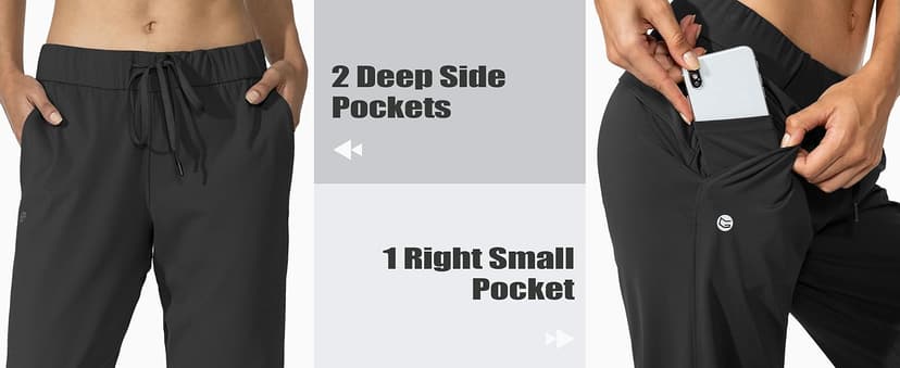 G Gradual Women's Pants with Deep Pockets 7/8 Stretch Ankle Sweatpants for Golf, Athletic, Lounge, Travel, Work