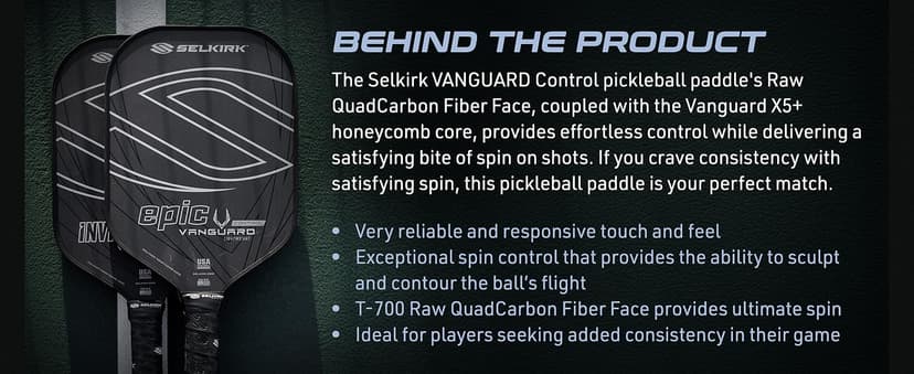 Selkirk Sport Vanguard Pickleball Paddle | Choose The Vanguard Power Air, Vanguard Pro or The Vanguard Control | Carbon Fiber Pickleball Paddles | 360 Proto Molding & Flexfoam Perimeter