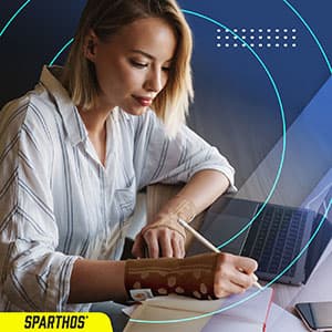 Sparthos Wrist Support Sleeves (Pair) – Medical Compression for Carpal Tunnel and Wrist Pain Relief – Wrist Brace for Men and Women – Made from Innovative Breathable Elastic Blend