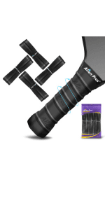 ALIEN PROS Pickleball Overgrip (4-Pack) with Ridges for Better Grip Control - Precut and Dry Feel Pickleball Grip Tape - Non-Slip Pickleball Paddle Grip Tape for High Performance