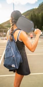 A11N SPORTS Pickleball Bag, Reversible Crossbody Sling Bag/Backpack for Women Men