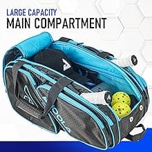JOOLA Tour Elite Pickleball Bag - Backpack & Duffle Bag for Pickleball Paddles & Accessories - Holds 4+ Paddles - Includes Fence Hook - Choose from Multiple Colors.