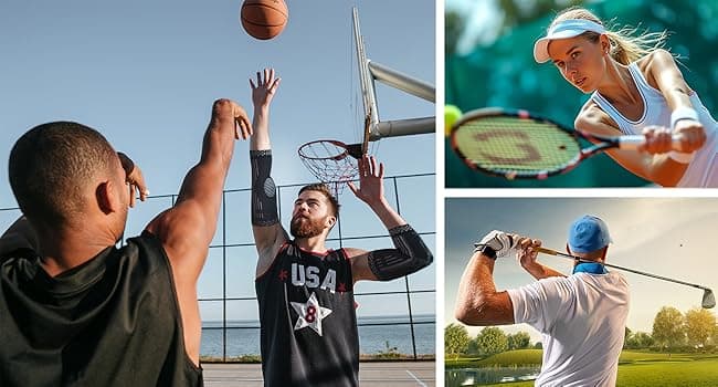 BLITZU 2 Pack Elbow Compression Sleeve, Tennis Elbow Brace Support for Golfer's, Arthritis, Bursitis & Tendonitis Treatment & Pain. Great for Gym Workout, Weightlifting. Black Large.