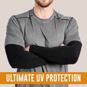 OutdoorEssentials UV Sun Protection Arm Sleeves - Compression Arm Sleeve, UV Arm Sleeves Men, Women - Golf Cooling Sleeves