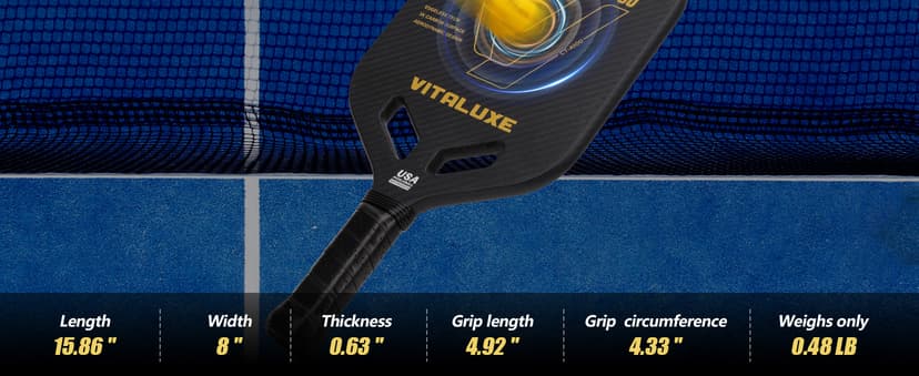 Carbon Fiber Pickleball Paddle, Edgeless T700+3K Textured Carbon Friction Surface,Thermoformed Pickleball Paddle with Aerodynamic Design Used for tournaments, Power & Control & Spin Max