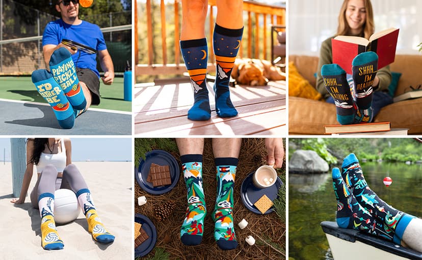 Lavley Funny Pickleball Socks for Adults - Crew Length, One Size Fits Most