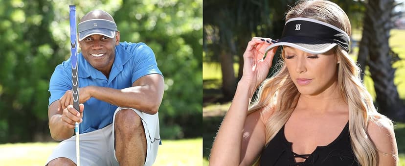 SAAKA Sport Visor for Women. Soft, Stretchy, Lightweight & Adjustable. Running, Tennis, Golf & Sports.