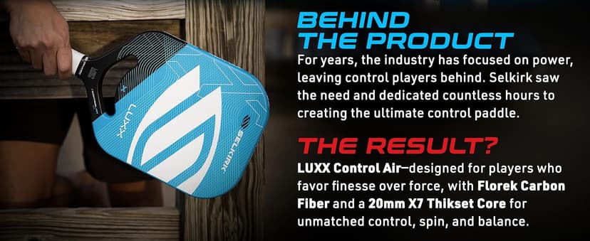 Selkirk Sport LUXX Control Pickleball Paddle | Carbon Fiber Paddle with Polypropylene X7 Core | Designed for Unmatched Control and Added Power