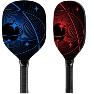 Pickleball Paddles, Pickleball Set with 4 Premium Wood Pickleball Paddles, 4 Pickleball Balls, 4 Cooling Towels & Carry Bag, Pickleball Rackets with Ergonomic Cushion Grip, Gifts for Men Women